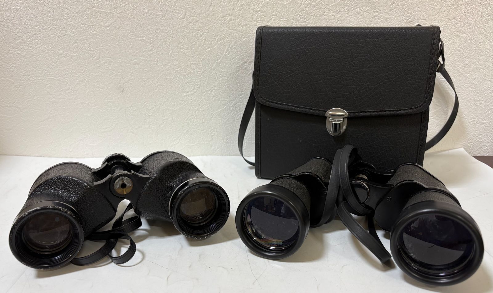 【33436】 双眼鏡　2点セット　ジャンク品　SATURND　7×35　Fokus　20×5　昭和レトロ　アンティーク