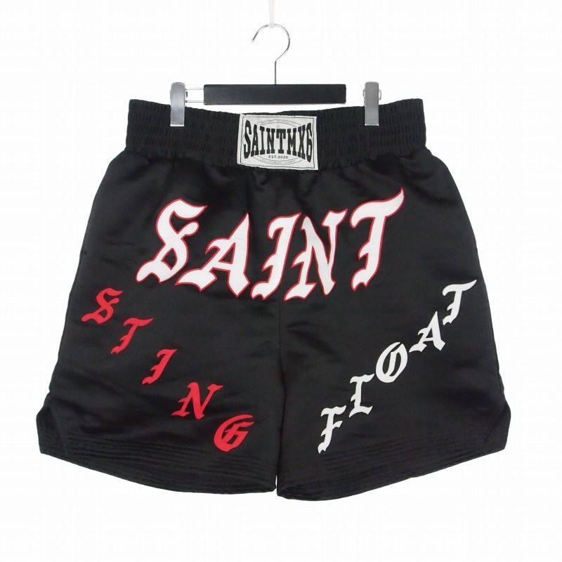 セントマイケル SAINTMICHAEL 23SS BOXING SHORTS ボクシングショーツ ショートパンツ ハーフパンツ L ブラック 黒 SM-S23-0000-063