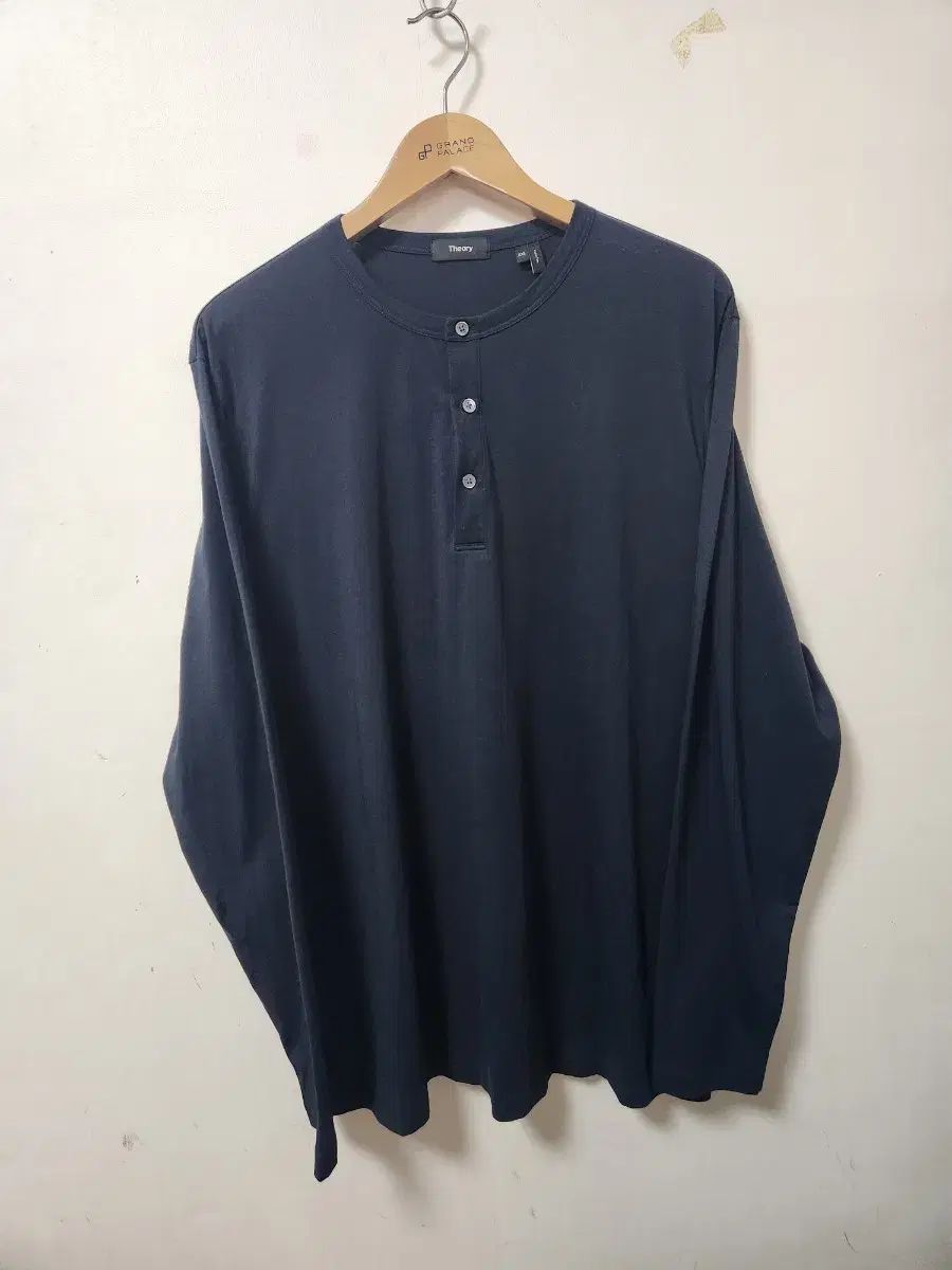 Theory セオリー ヘンリーネック Tシャツ XXL ブラック