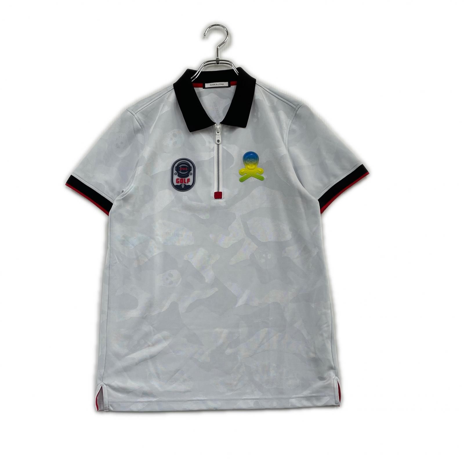 中古 メンズ マークアンドロナ MARK&LONA 半袖ポロシャツ 46(M) 水色系