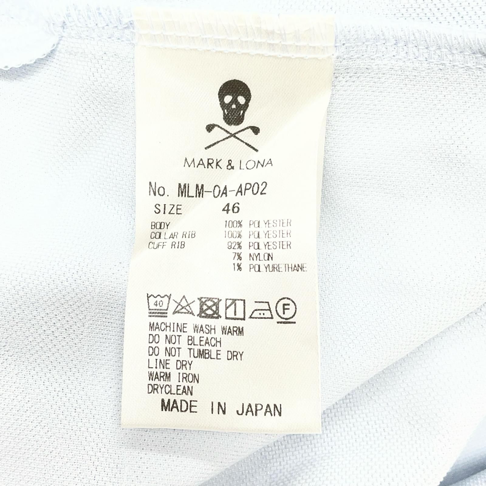 中古 メンズ マークアンドロナ MARK&LONA 半袖ポロシャツ 46(M) 水色系