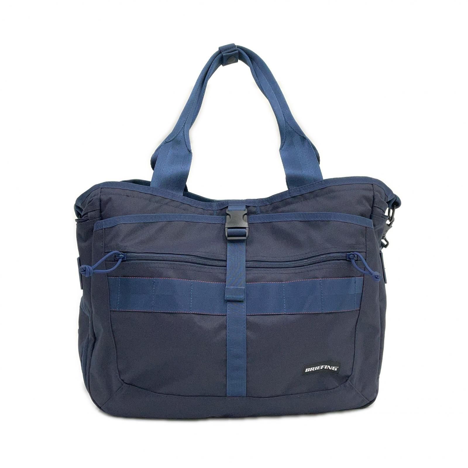 中古 ブリーフィング BRIEFING トート型ボストンバッグ ネイビー 紺 シューズポケット付き 1000D TURF WIRE ロッカーバッグ