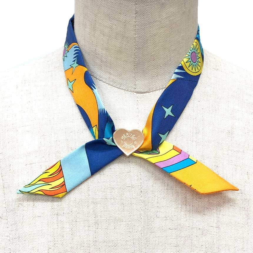 HERMES エルメス クールハート ツイリーリング スカーフリング ピンク