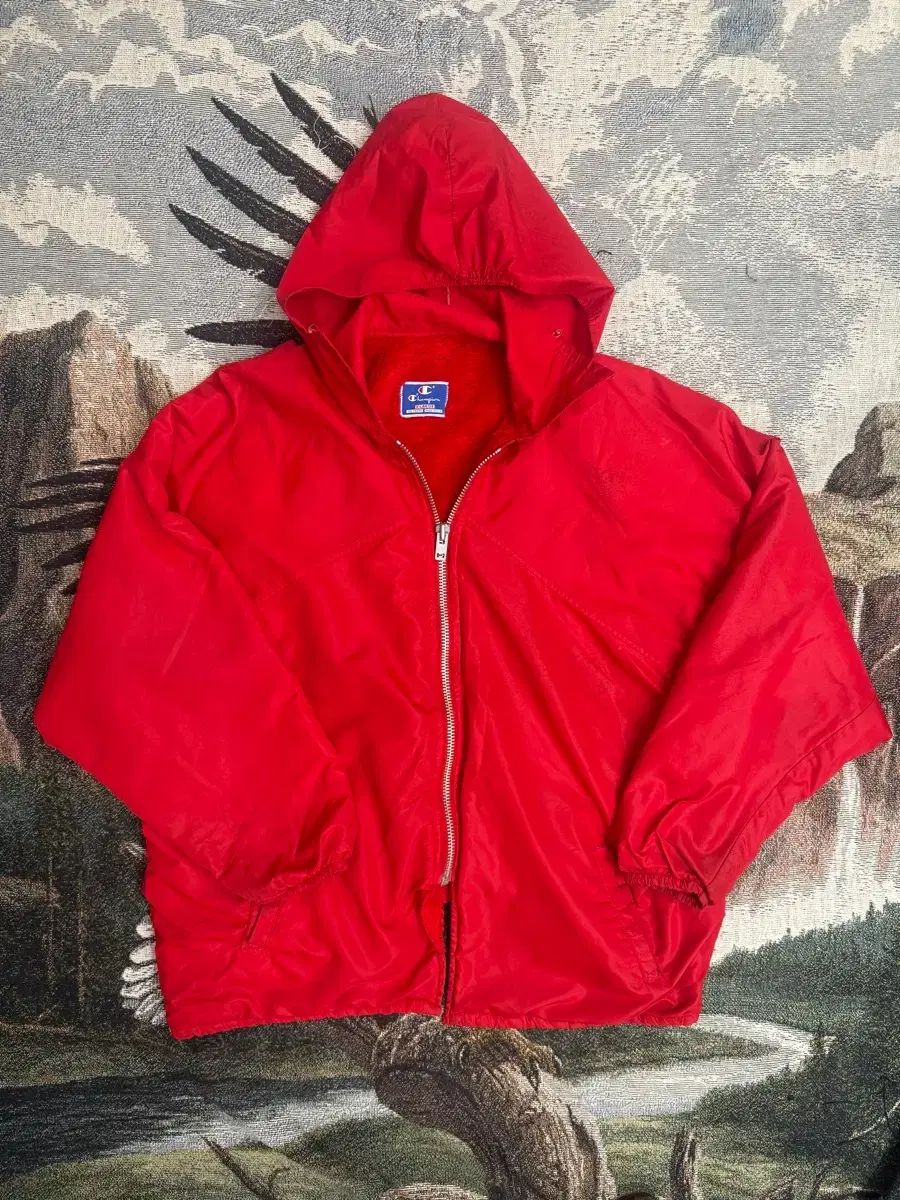 80s Champion(チャンピオン) ブルー タグ ベンチ ジャケット XL (110 サイズ)