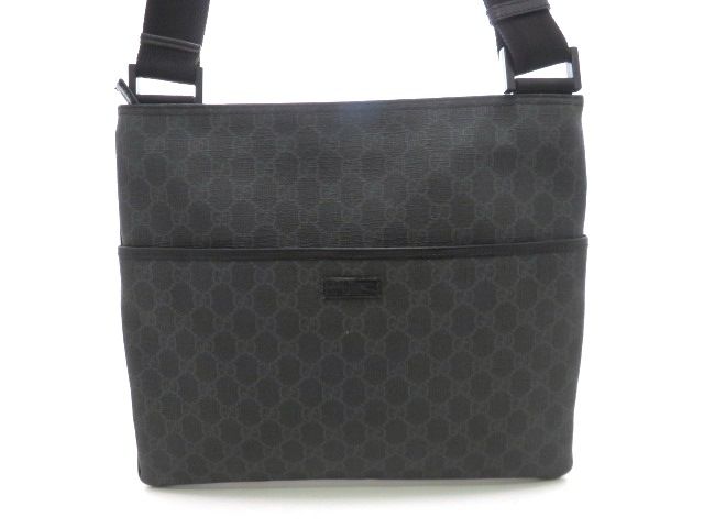 GUCCI グッチ 162904 ショルダーバッグ GGスプリームキャンバス ブラック グレー【中古】