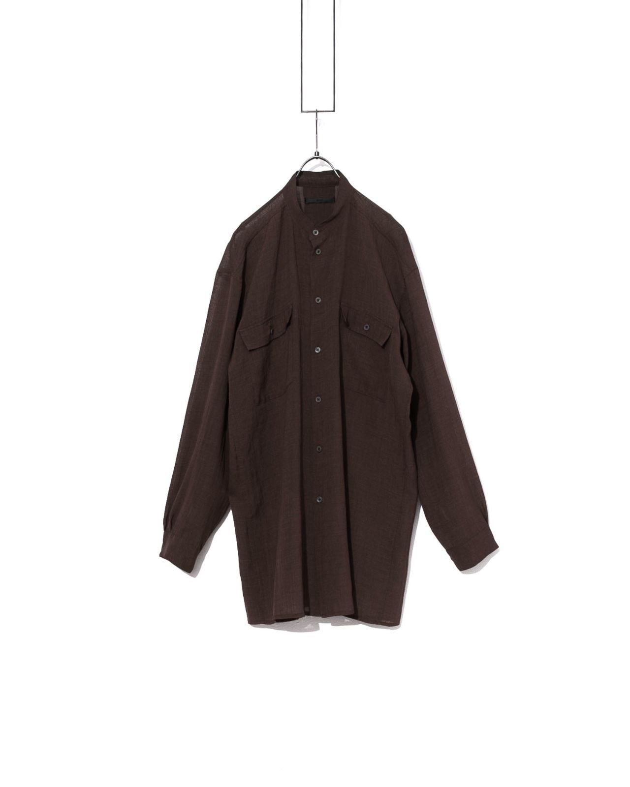 JUHA　ユハ　Sheer Band Collar Shirt 10150702シアー バンドカラーシャツ_iD260620-T03