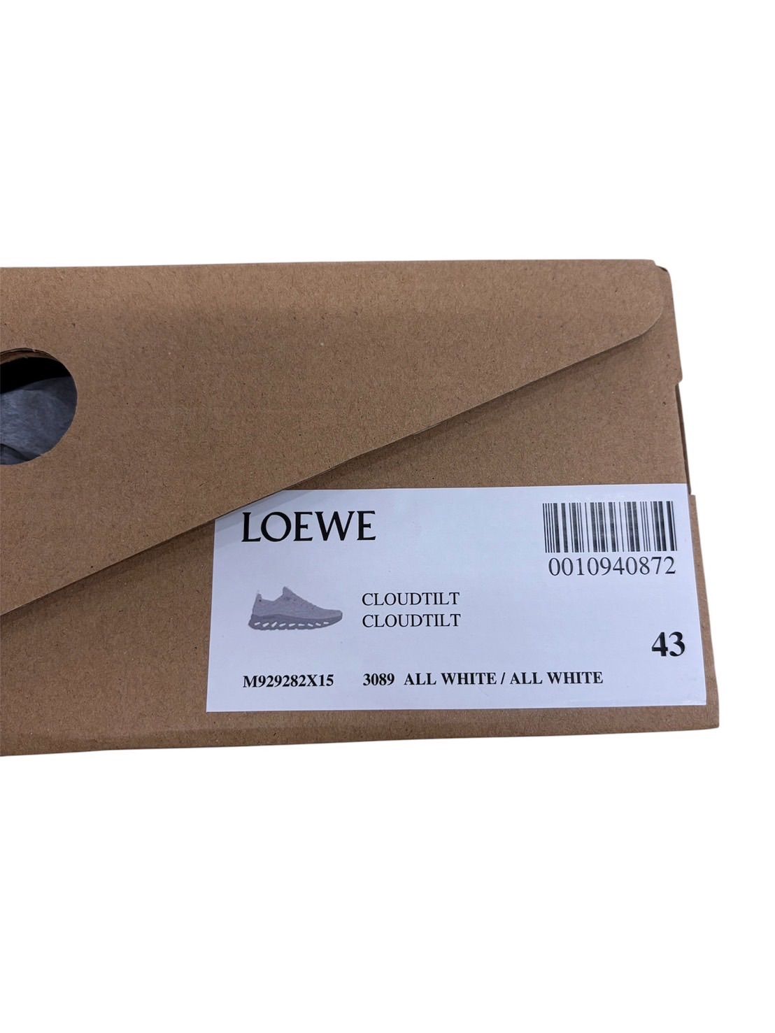 LOEWE×On　ロエベ×オン　CLOUDTILT　ALL　WHITE　箱付き美品　43　27.5㎝
