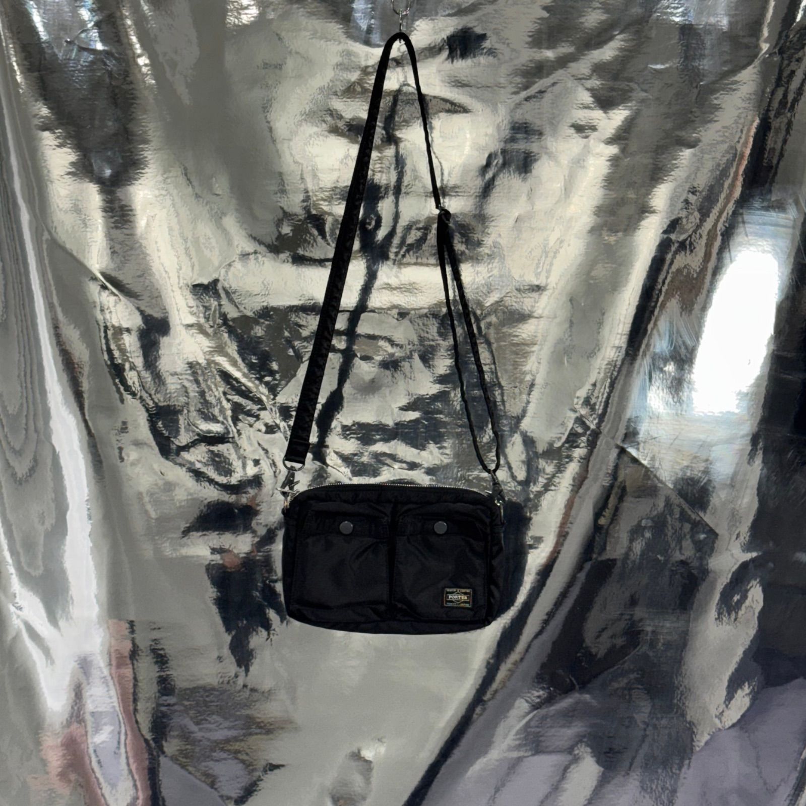 PORTER TANKER SHOULDER bag ブラック ナイロン ポーター