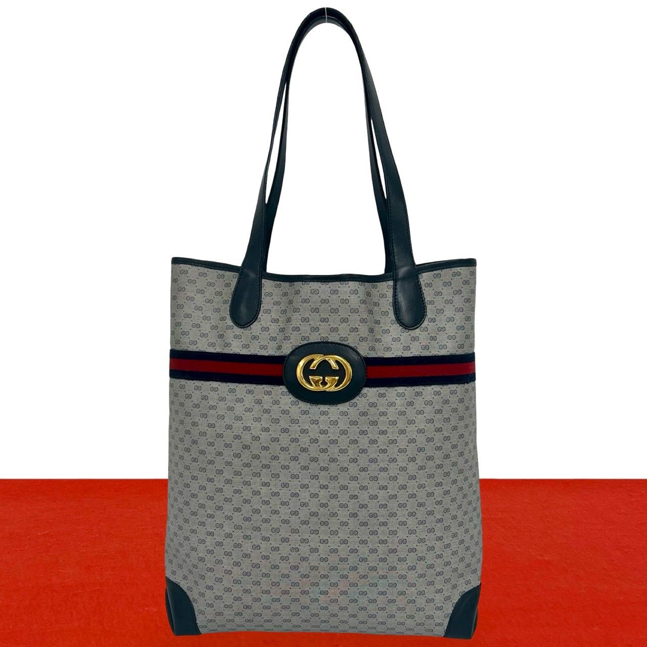 極 美品 GUCCI グッチ オールドグッチ ヴィンテージ シェリーライン GG