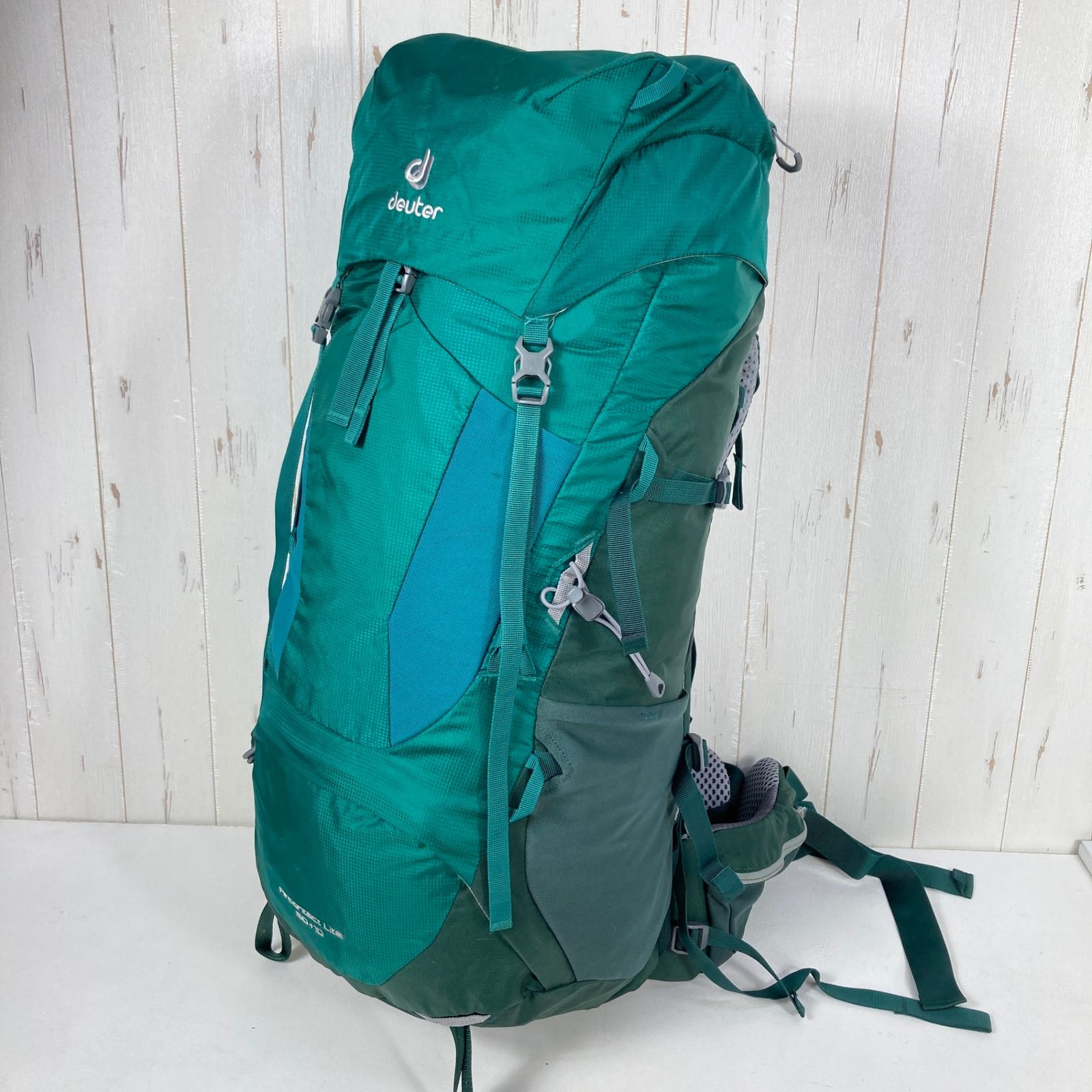 ?️Unisex OneSize グリーン系 Deuter ( ドイター ) エアコンタクト ライト 50+10 Aircontact Lite 50+10 ナイロン バッグ ストレージ バックパック 容量【55L～79L】 z00059551 容量【5