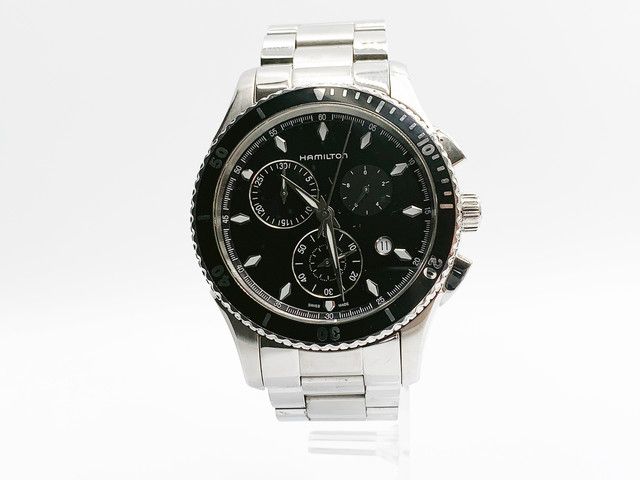 ハミルトン Hamilton Chronograph Date H375121 クォーツ メンズ 腕時計 黒文字盤