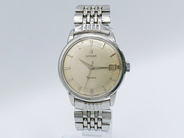 オメガ Omega Geneve 手巻き メンズ 腕時計 アンティーク シャンパン文字盤