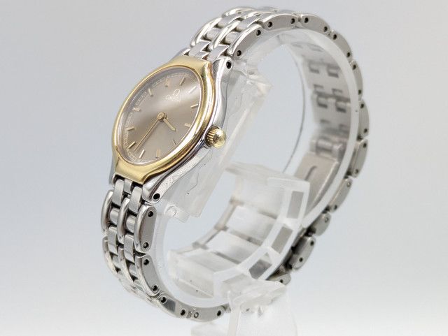 美品】オメガ Omega デビル シンボル コンビ シャンパン文字盤