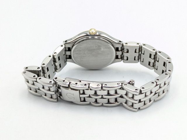 美品】オメガ Omega デビル シンボル コンビ シャンパン文字盤