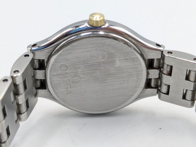 美品】オメガ Omega デビル シンボル コンビ シャンパン文字盤