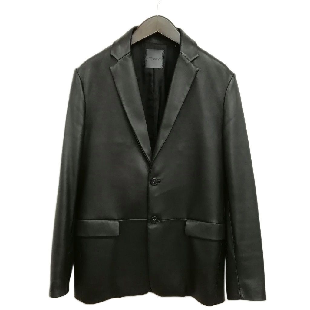 セオリー Theory 22AW CLINTON LA NAPPA NATURAL ナッパ レザー ジャケット テーラード ブレザー 38 ブラック