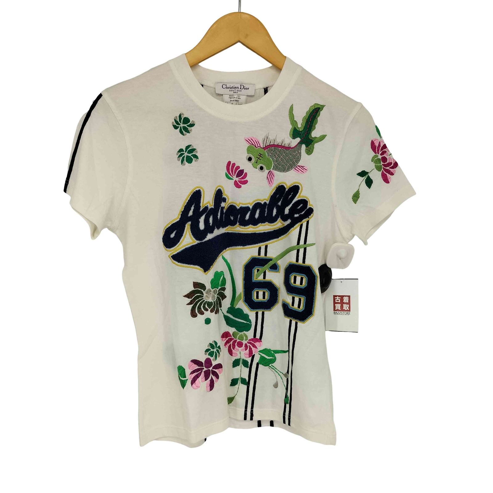 クリスチャンディオール Christian Dior Adiorable 69 刺繍Tシャツ ジョンガリアーノ期 レディース US：10
