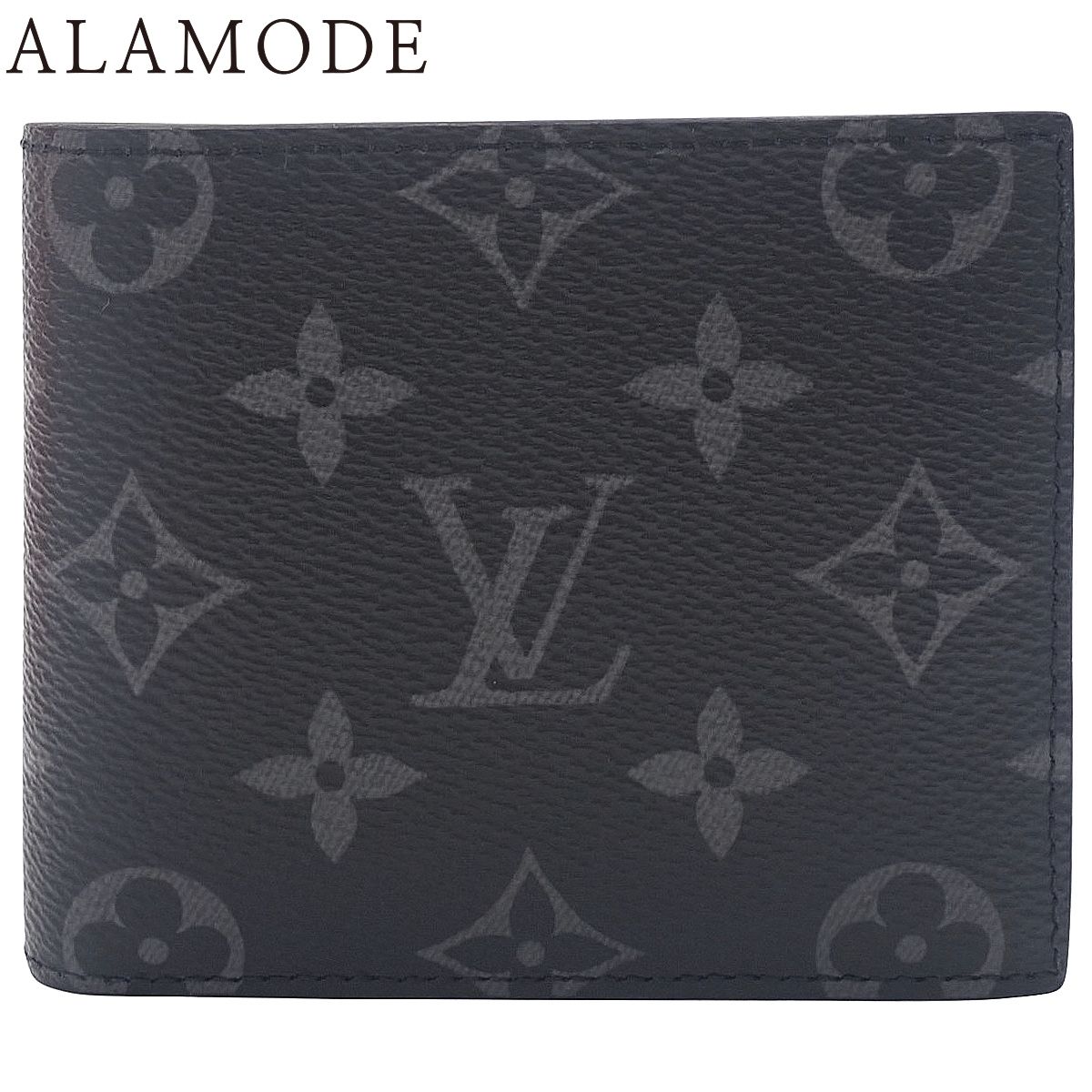 LOUIS VUITTON(ルイ・ヴィトン) モノグラム・エクリプス ポルトフォイユ･マルコ NM コンパクトウォレット 2つ折り 二つ折り ミニ財布 モノグラムエクリプス ブラック黒 グレー M62545 メンズ 40802192558【中古】【アラモード】