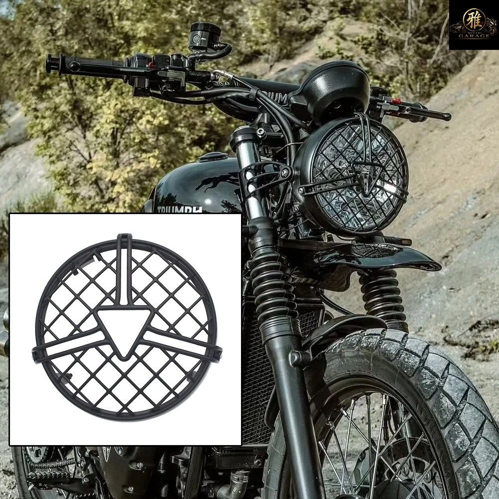 SPEED TWIN 900 SCRAMBLER 900 SPEED 900 BONNEVILLE T100 T120 オートバイ用ヘッドライトプロテクター ヘッドライトグリルメッシュプロテ