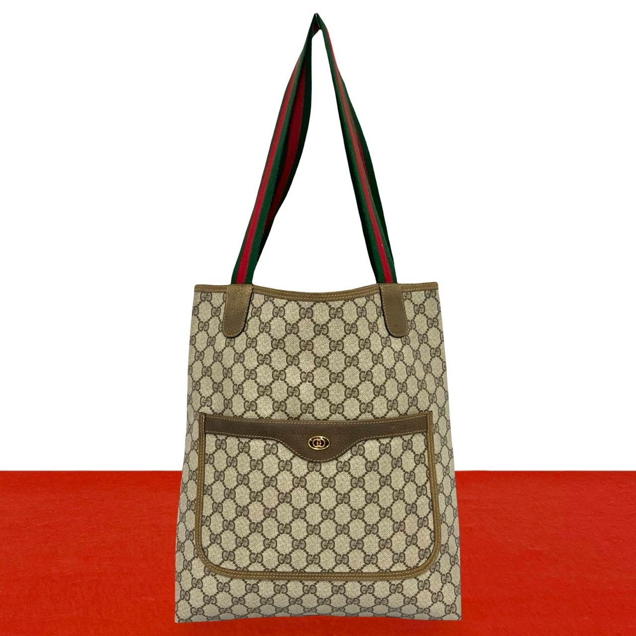 極 美品 GUCCI グッチ オールドグッチ ヴィンテージ シェリーライン GG
