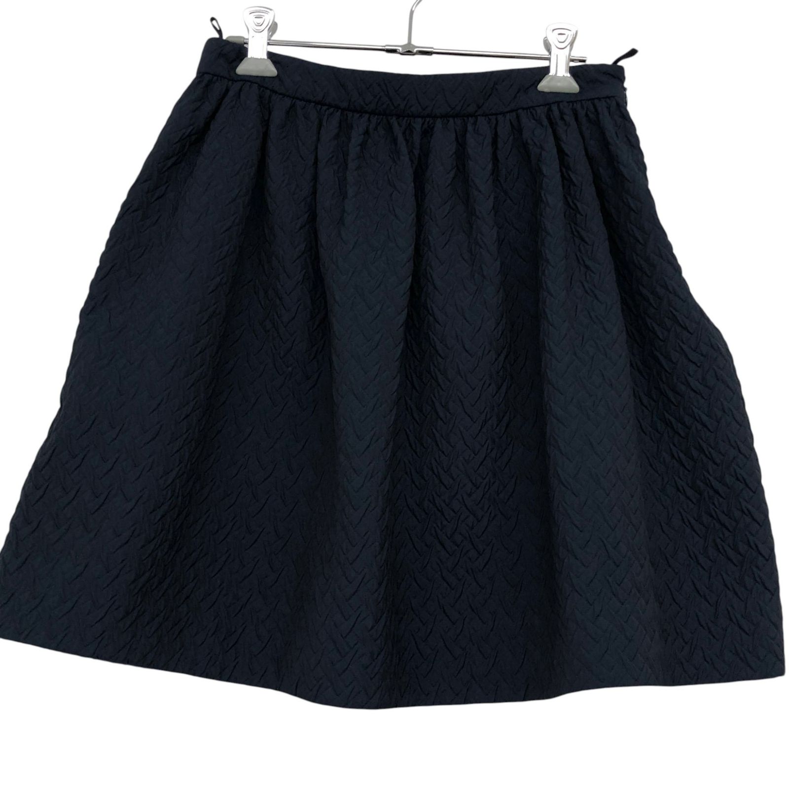 PRADA/プラダ/キルティング/フレアスカート/ミニスカート/ネイビー/サイズ40/レディース/RS1795