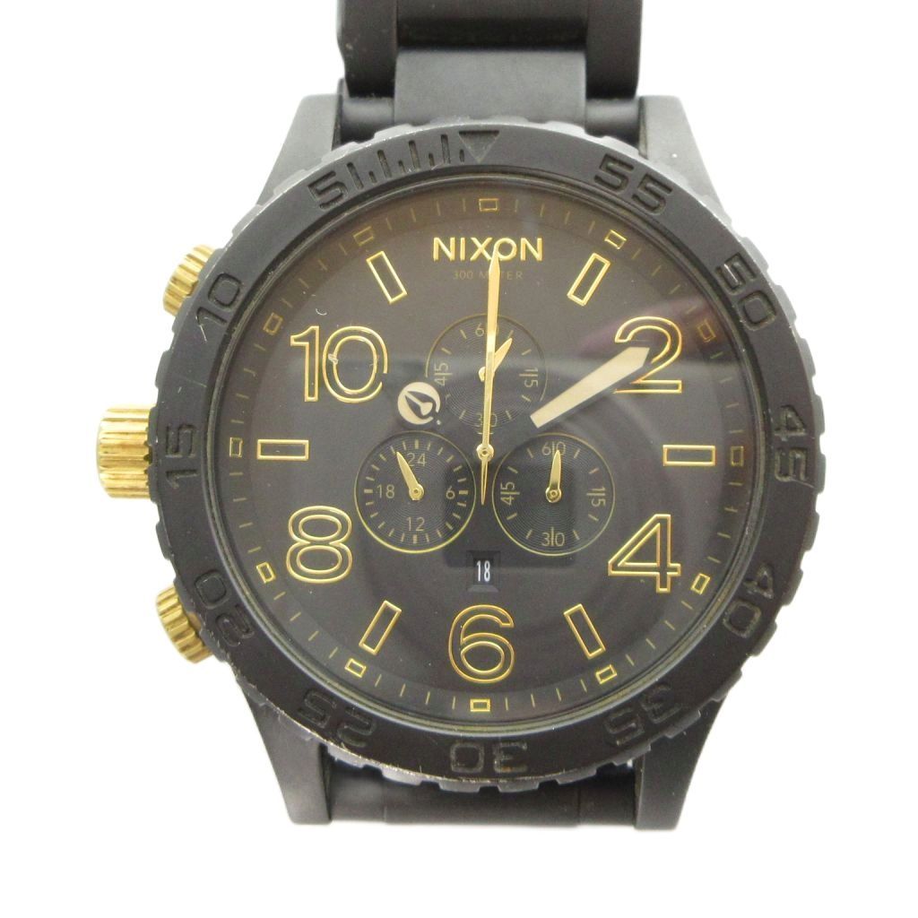 ニクソン NIXON THE51-30 CHRONO A083 1041 腕時計 ウォッチ クォーツ クロノグラフ 黒文字盤 黒 ブラック ■GY18 /MQ
