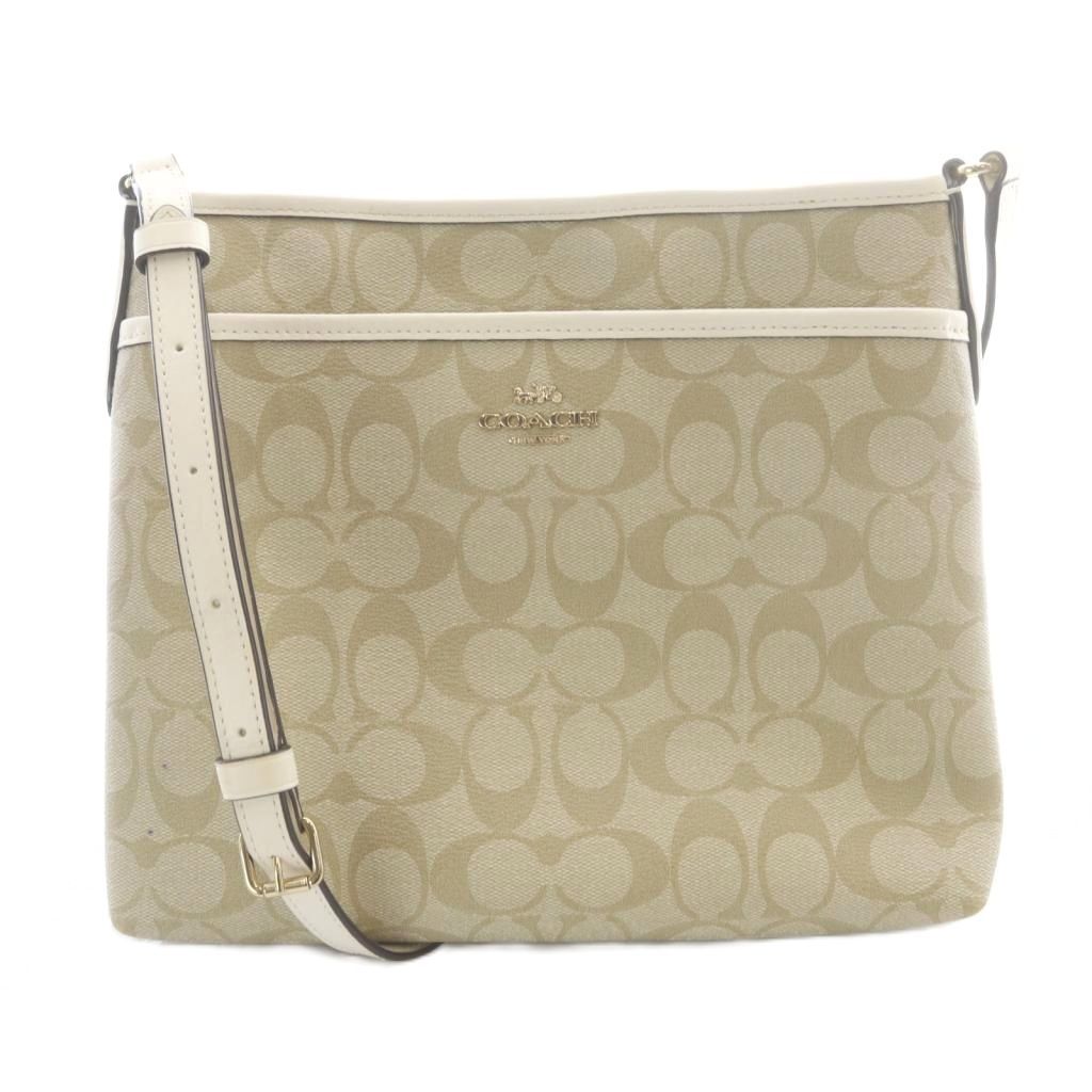 コーチ COACH ショルダーバッグ シグネチャー PVC ロゴ金具 ベージュ F29210 9,869円