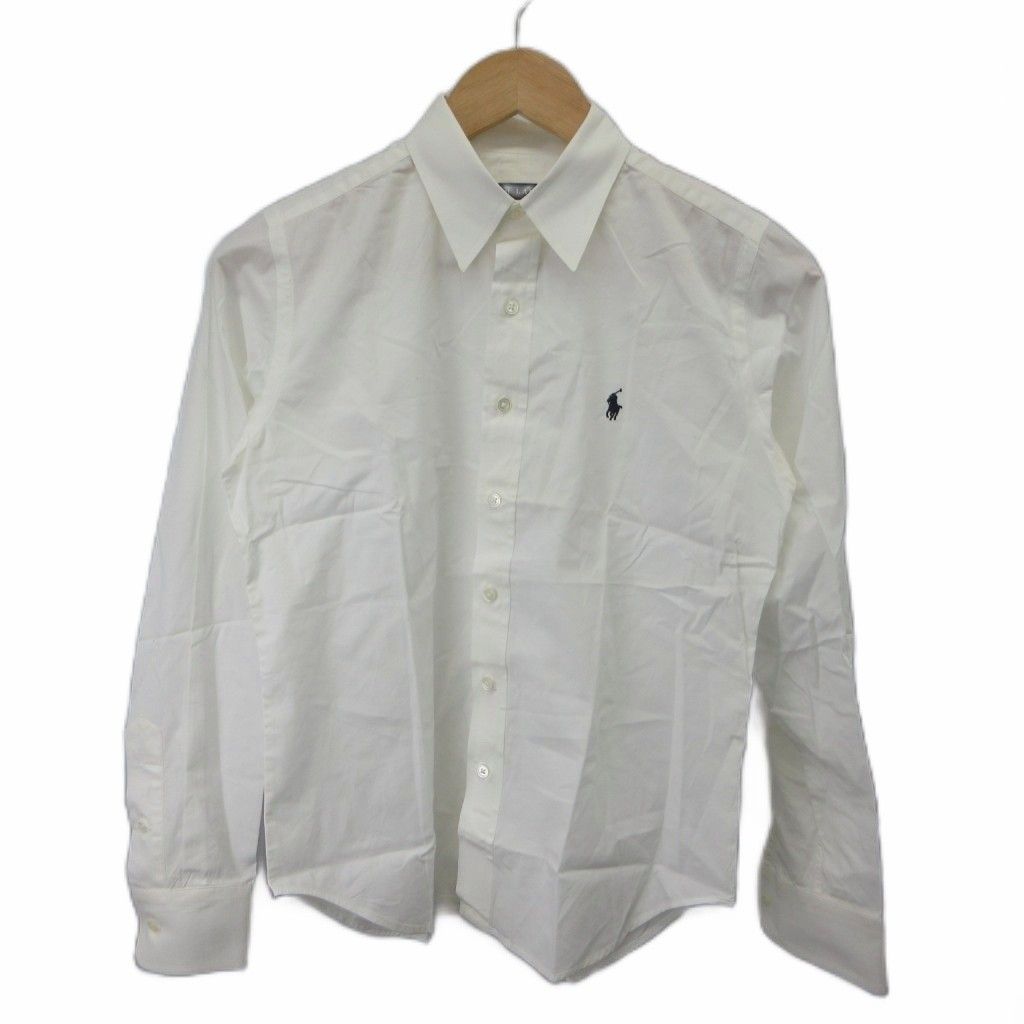 ラルフローレン RALPH LAUREN シャツ トップス 11 白 ホワイト 長袖 無地 /KK ■GY50
