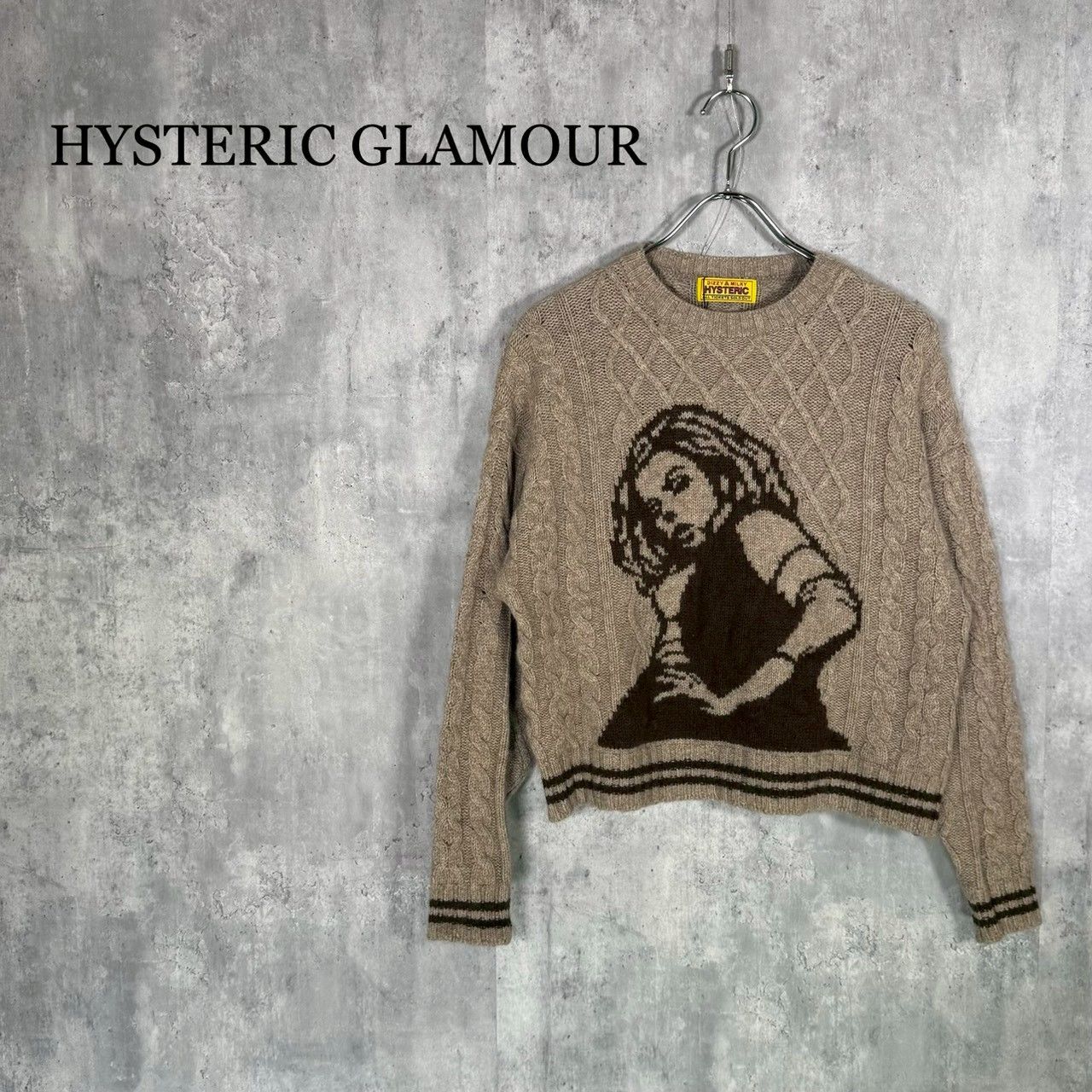 『HYSTERIC GLAMOUR』ヒステリックグラマー(F) VIXEN GIRL ジャカード セーター ニット