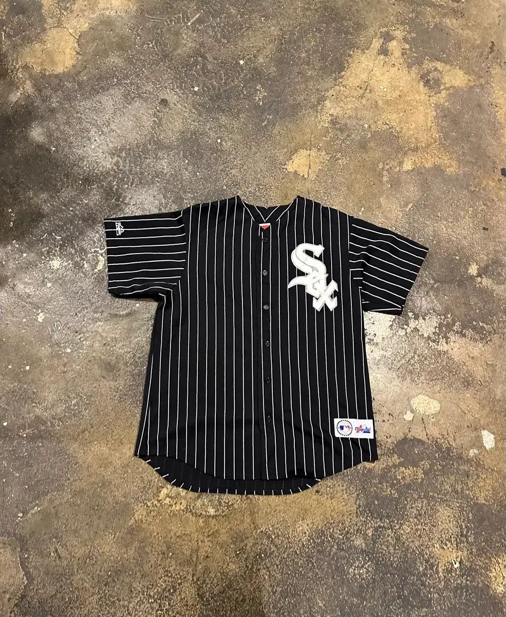 ヴィンテージ 90s シカゴ 白 ストライプ ベースボール ジャージ