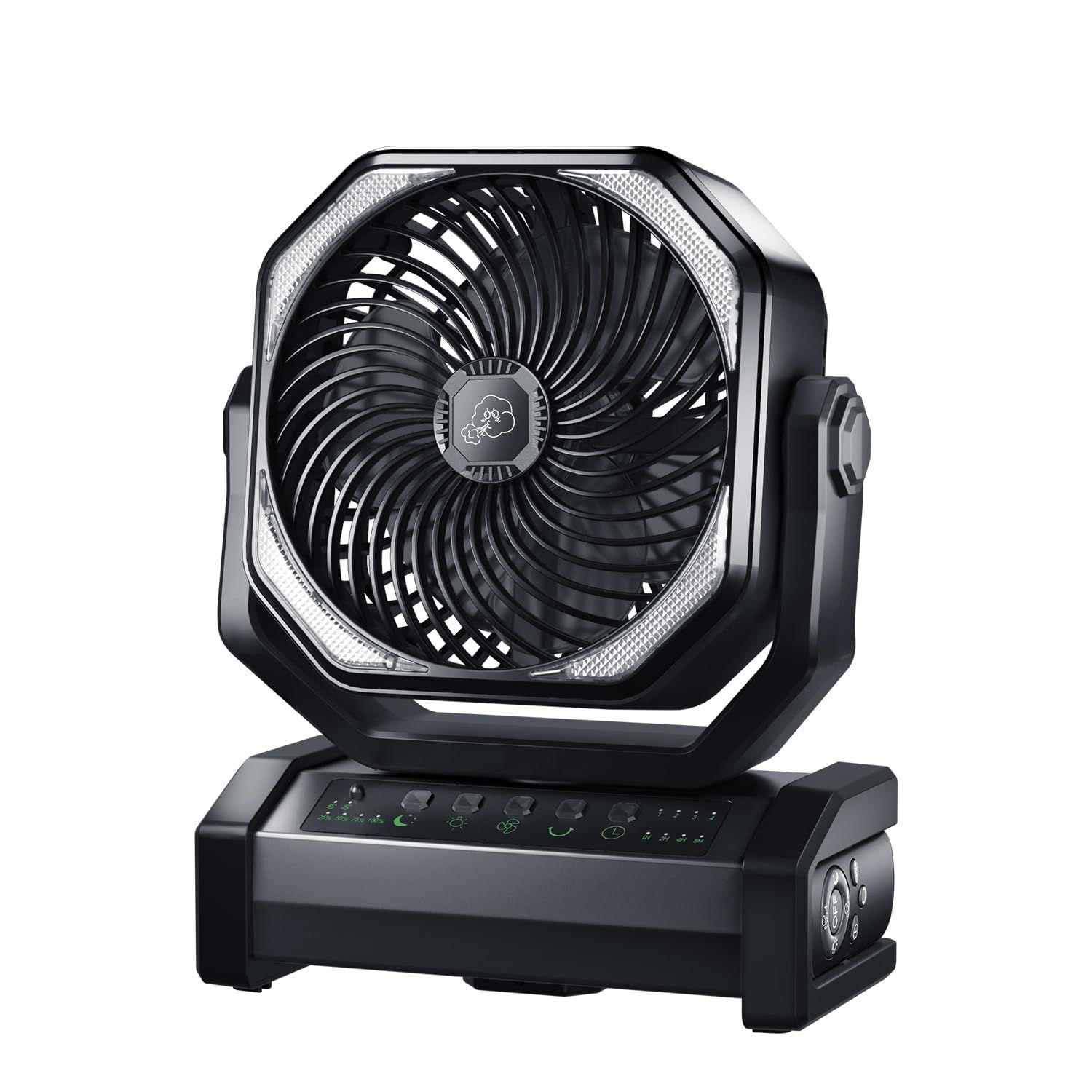 【新品】Socool fan キャンプ 扇風機 20000mAh大容量 最大60時間連続使用 Type-C充電式 吊り下げ タイマー機能 自動首振りリモコン付き 風量4段階調節 16枚高輝度LEDライト搭載 二重反転ファン 小型 サーキュレー 4a8cd88c
