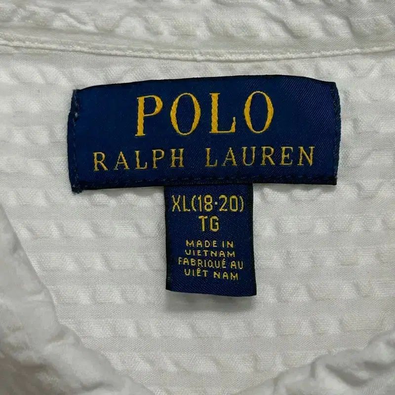 RALPH LAUREN BOYS PLANET(ボイプラ) シアサッカー シャツ 白 XL