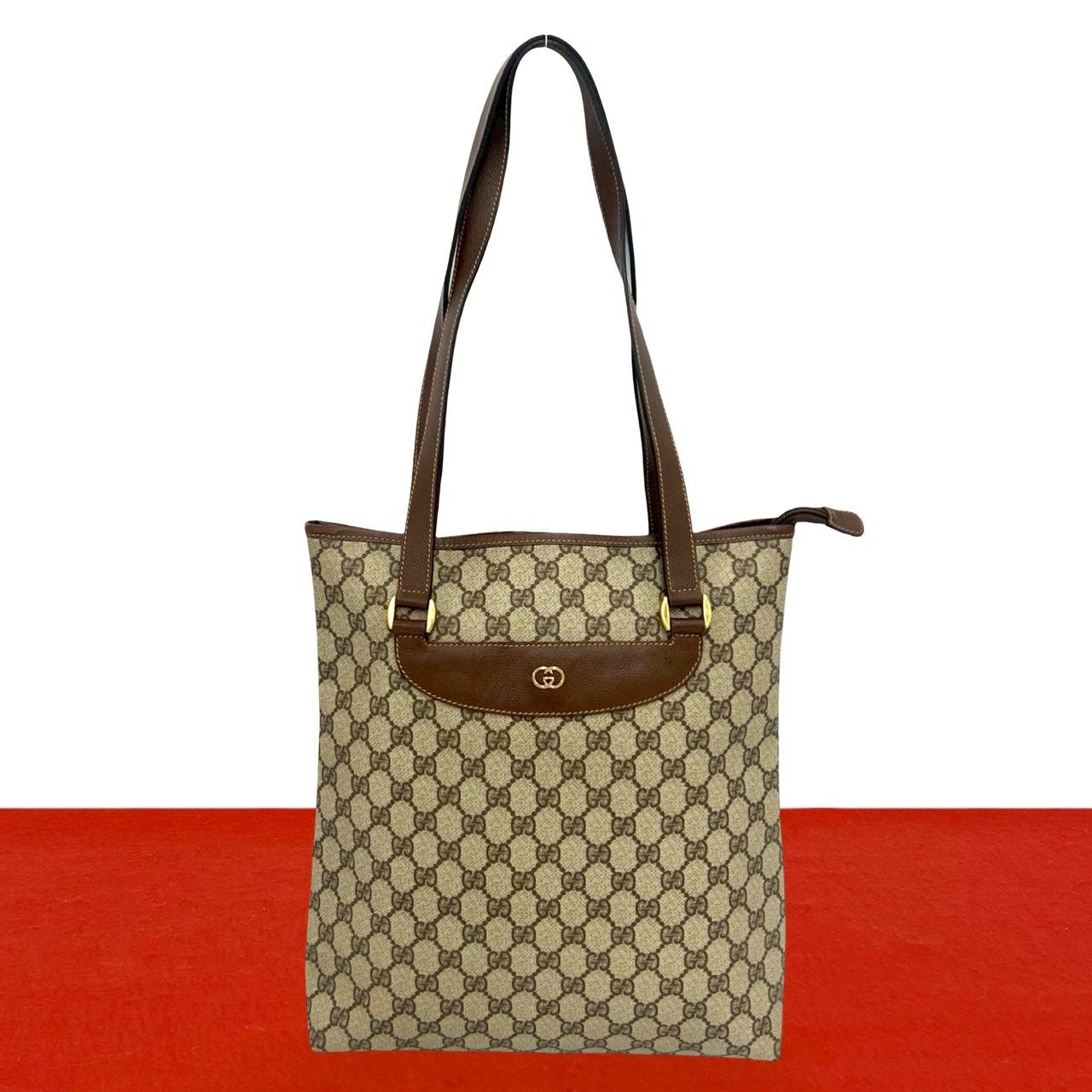 極 美品 GUCCI グッチ オールドグッチ ヴィンテージ GG ロゴ 金具