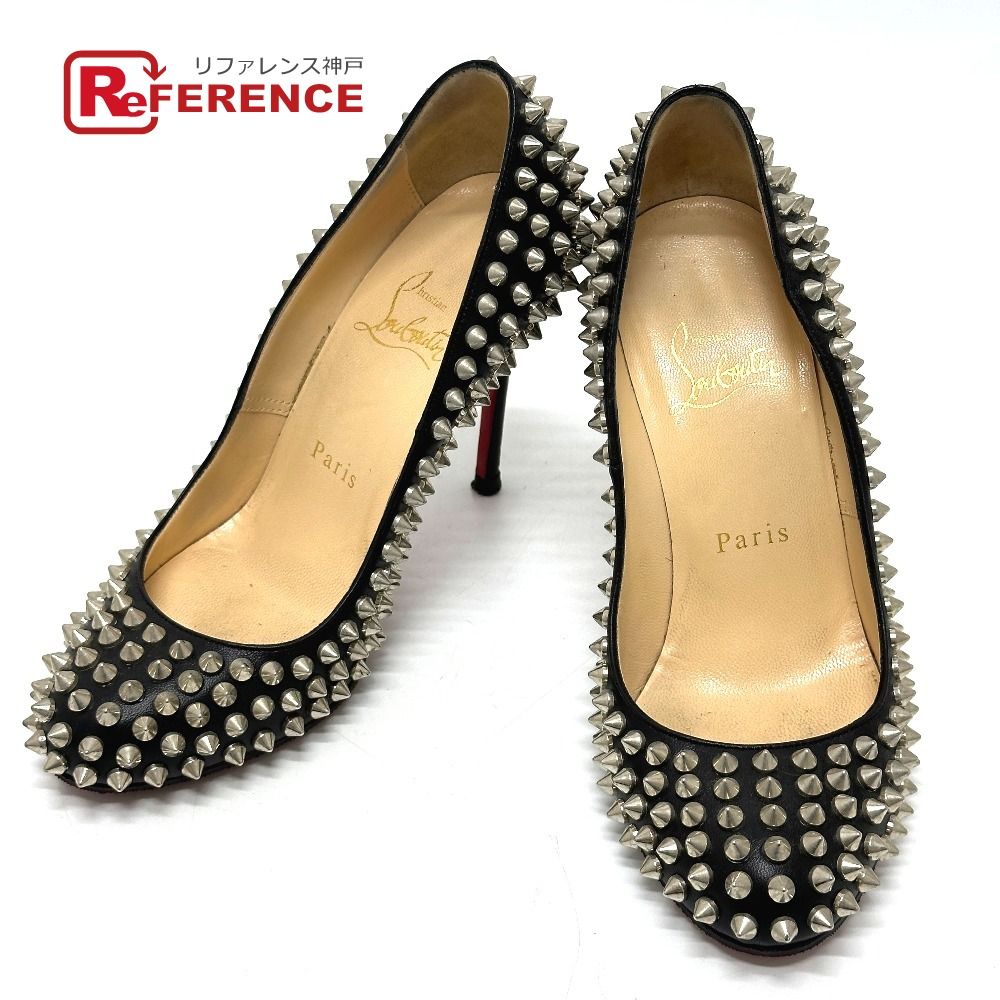 Christian Louboutin クリスチャンルブタン パンプス スタッズ レザー ブラック