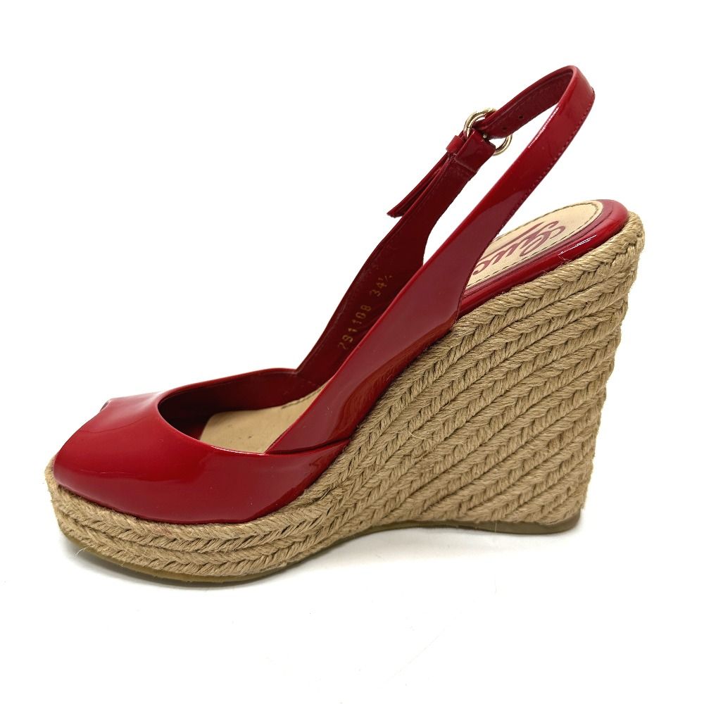 美品 GUCCI シェリーライン エナメル フラットシューズ レッド パンプス GUCCI グッチ パンプス エナメル レッド - メルカリ