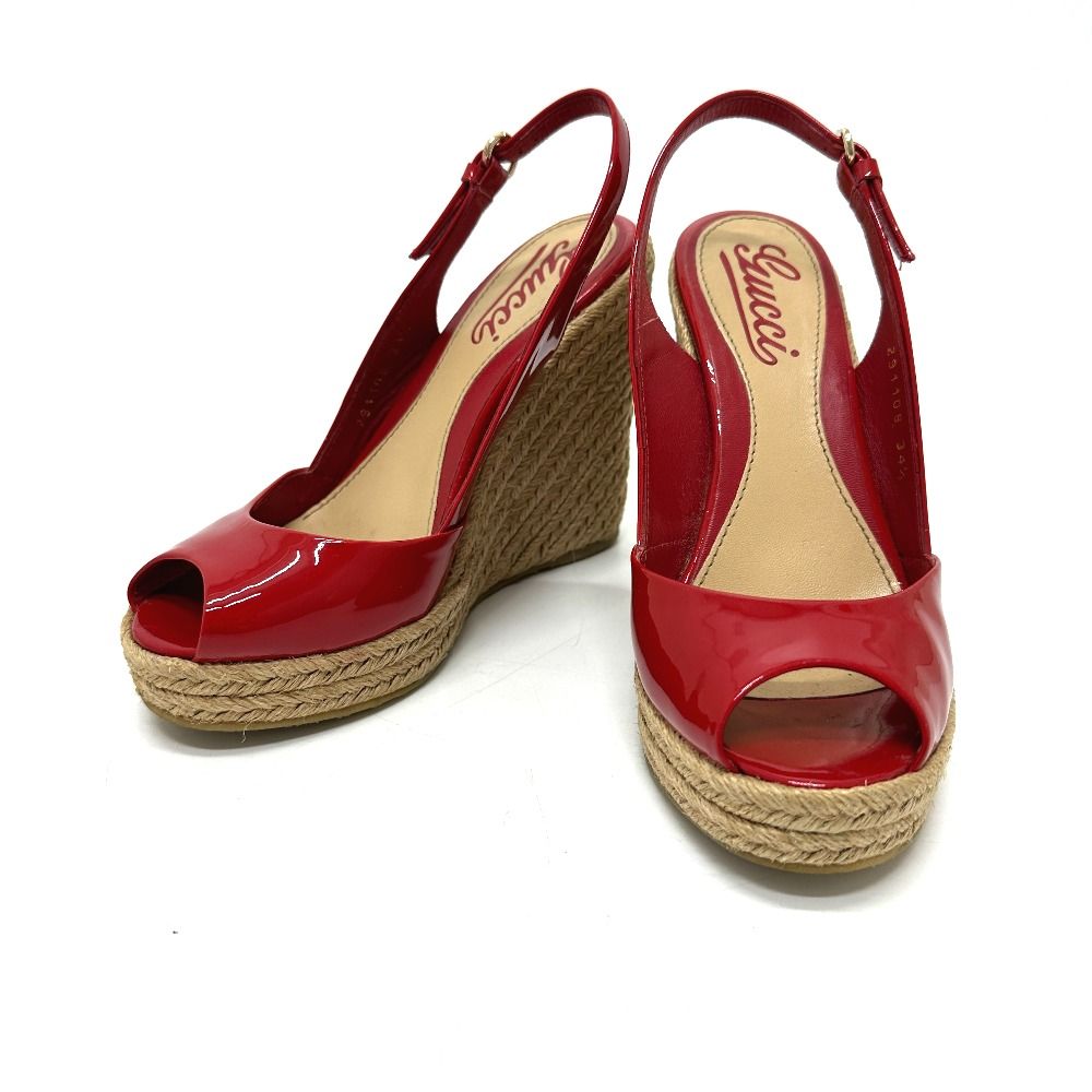 GUCCI グッチ パンプス エナメル レッド - メルカリ