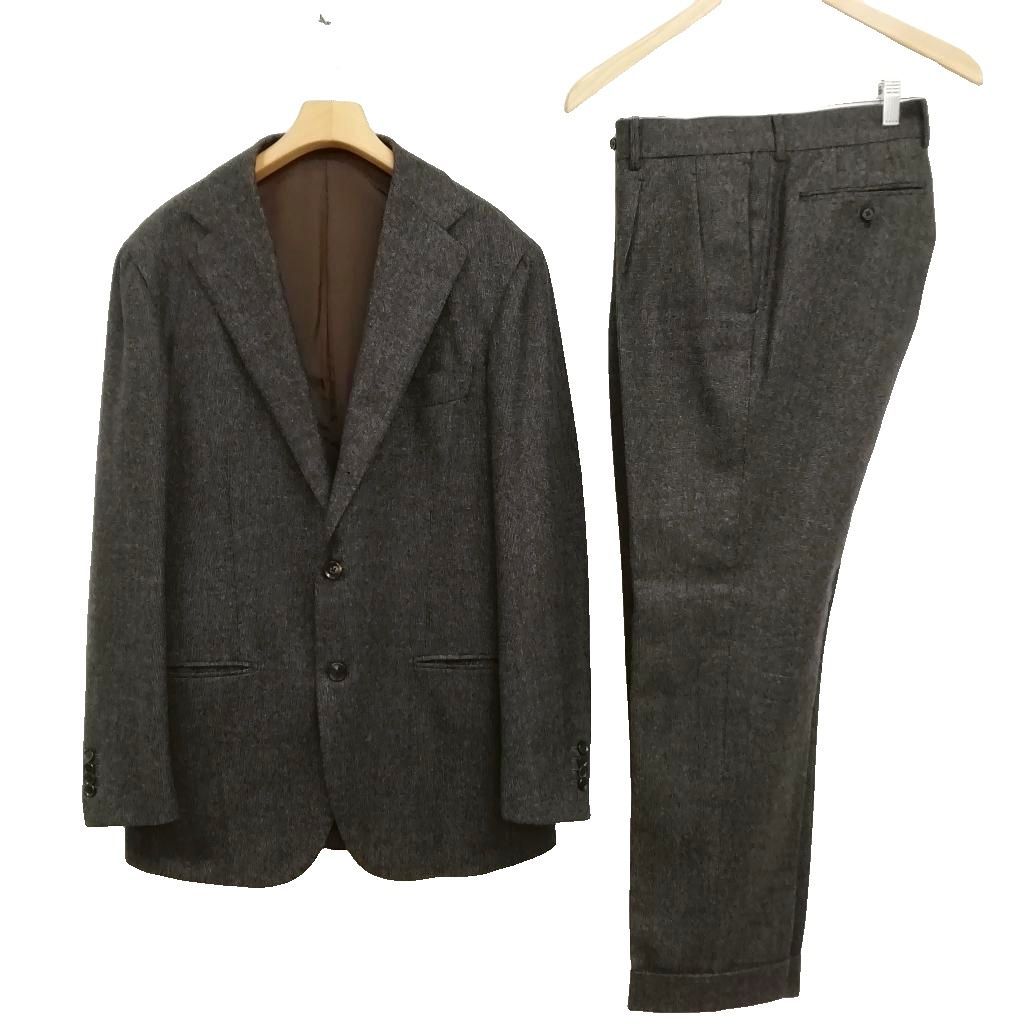 リングヂャケット RING JACKET マイスター206 セットアップ スーツ ジャケット スラックス 48 ダークブラウン系