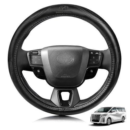 トヨタ に適用 ヴェルファイア Vellfire 20系 30系 40系 対応 ハンドルカバー 高級本革 ステアリングカバー おしゃれなデザイン 透湿性あり 耐摩耗性 防水仕様 汚れ防止 滑り止め 通気性優れ3Dグリップ 専車ロゴ オールシー d8c866e1
