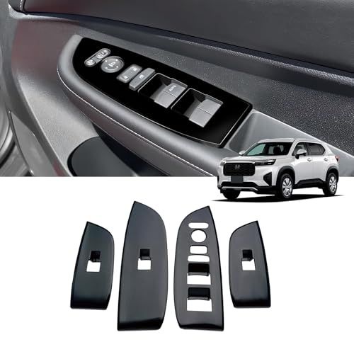 【GIKAKU】For ホンダ 新型WR-V DG5系 X/Z/Z+ アクセサリー 内装パーツ パワーウィンドウスイッチパネル ドアパネルカバー ガラスリフトスイッチパネル インテリアパネル 保護パーツ 車種専用設計 (ピアノブラック)ts 97321245