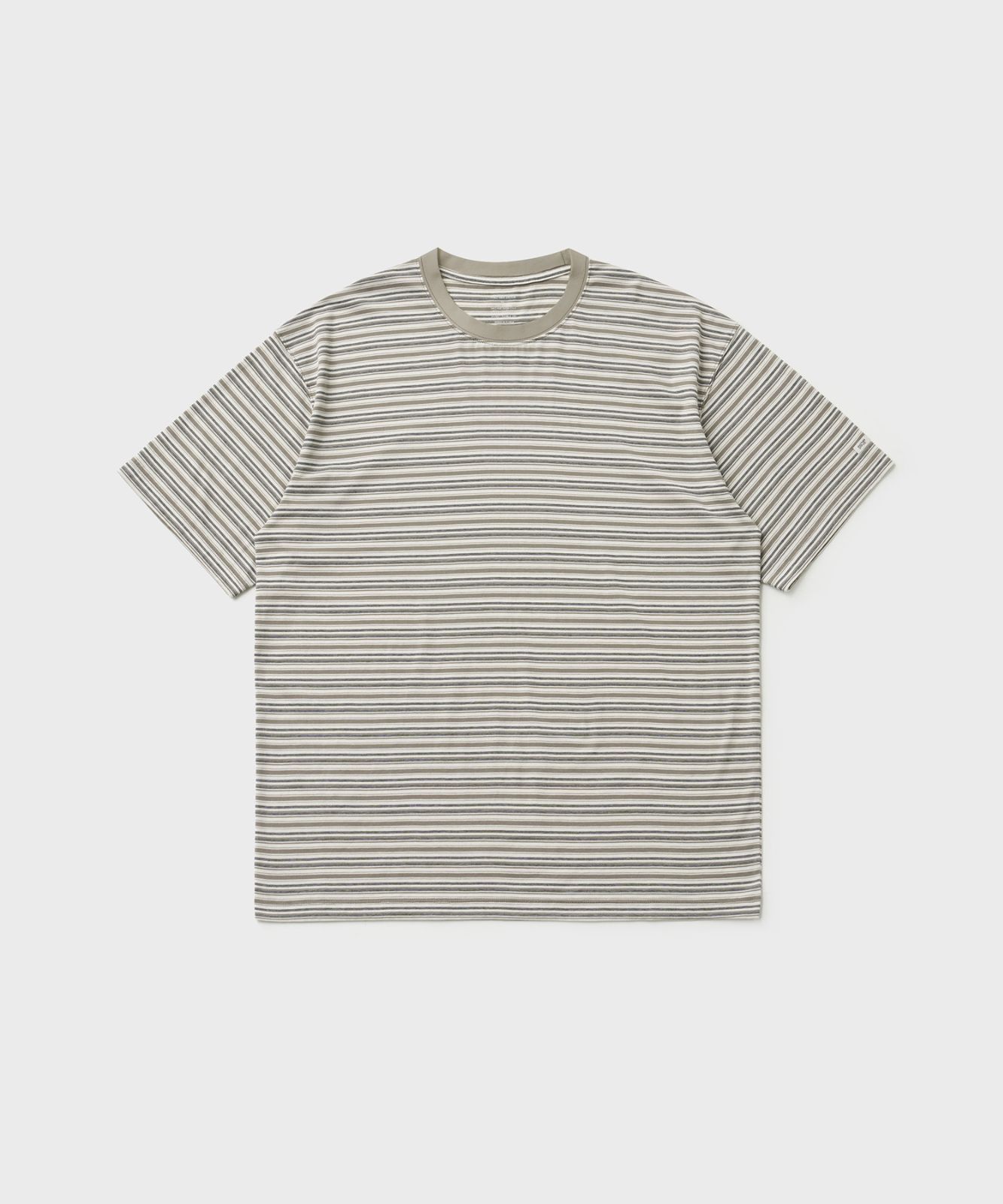 ANOTHER OFFICE アナザーオフィス Zephyr Stripe Short Sleeve TEE AOFSTS018 LIGHT KHAKI Tシャツ