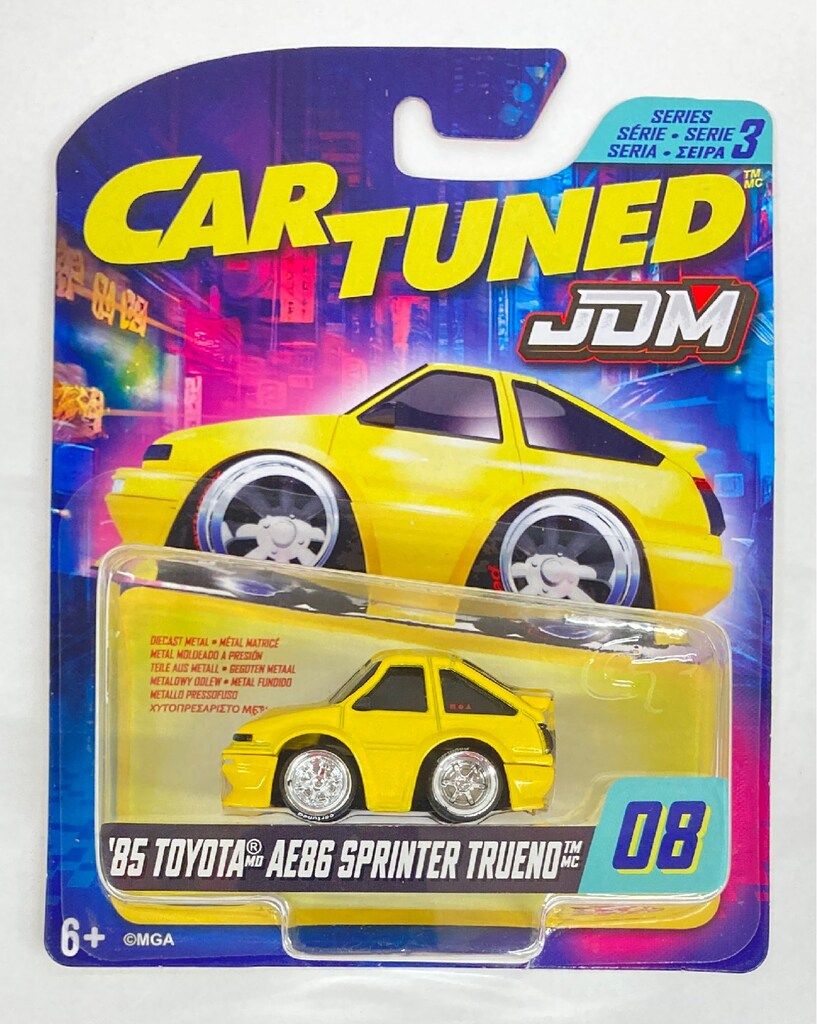 MAG CAR TUNED JDM SERIES 3 '85 TOYOTA AE86 SPRINTER TRUENO YELLOW