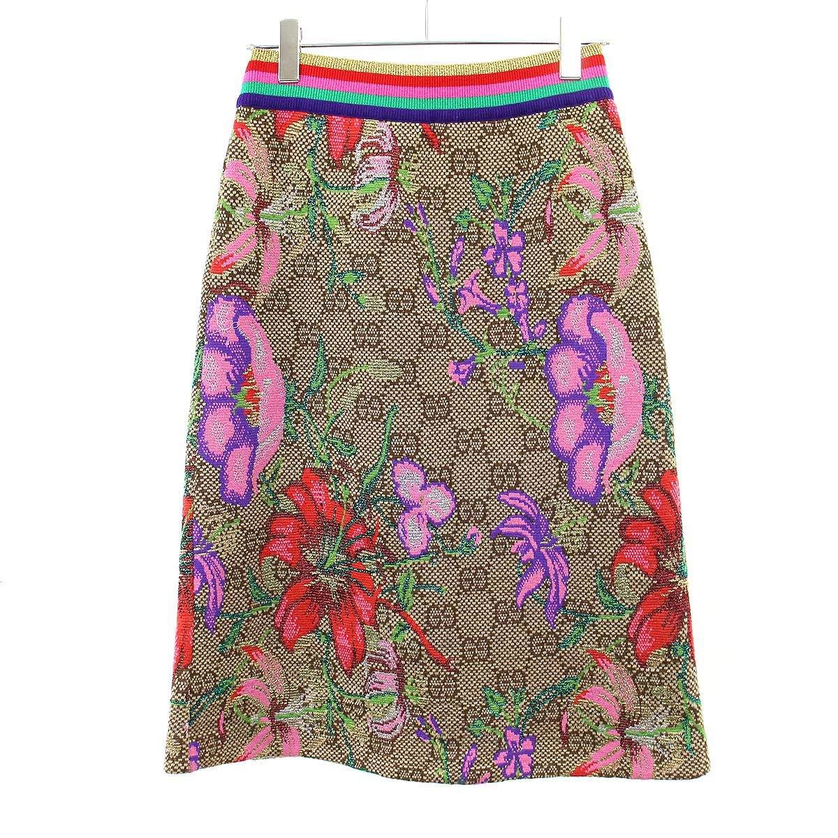 GUCCI グッチ GGフローラルニットスカート ミックス M - メルカリ