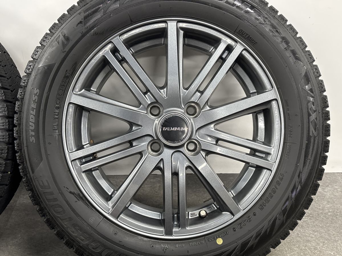 美品】バルミナ 15in 5.5J +42 PCD100 ブリヂストン ブリザック VRX2
