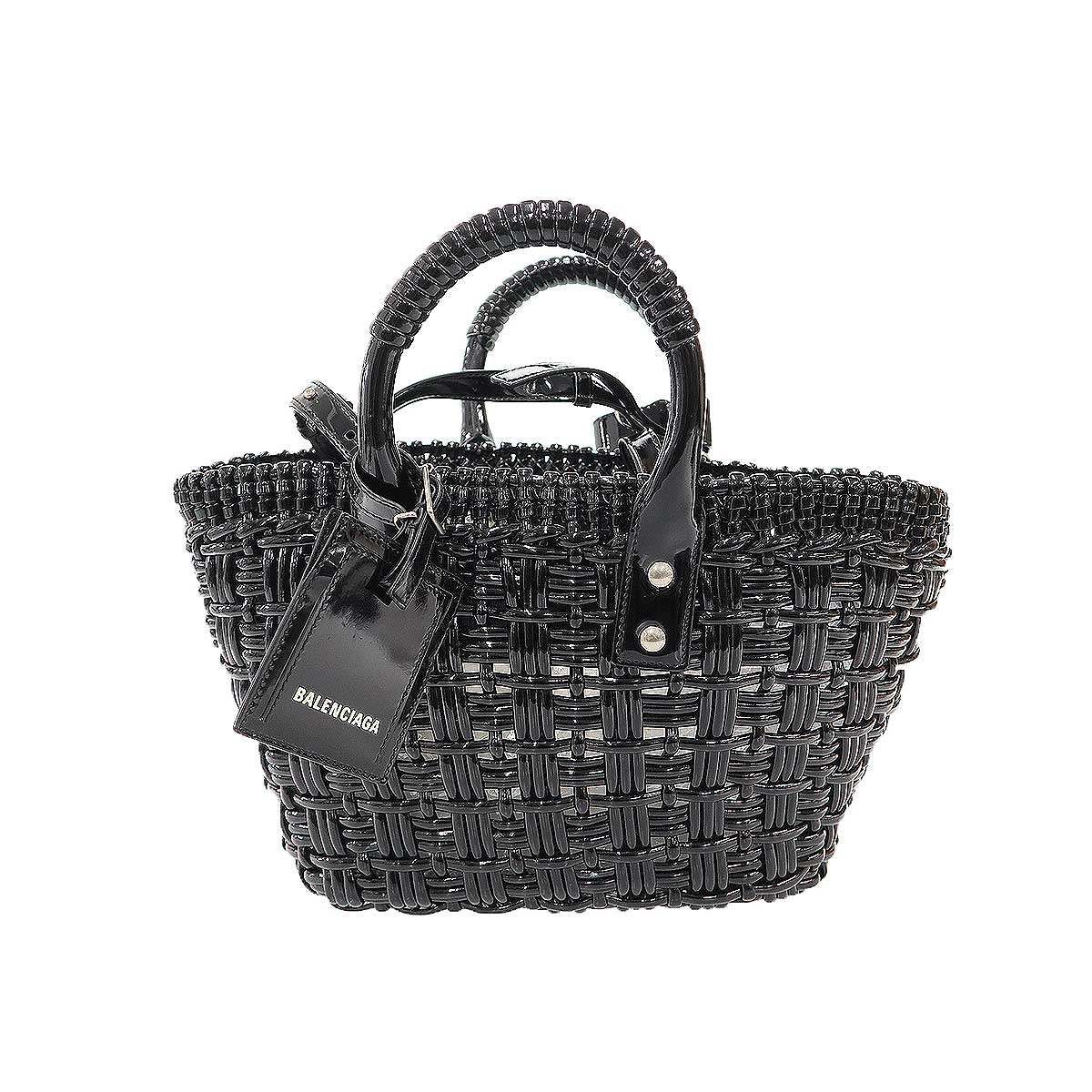 BALENCIAGA バレンシアガ ビストロ PVCバスケットショルダーバッグ 671342 ブラック 41,275円