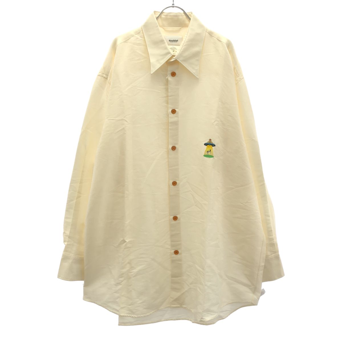doublet ダブレット 22SS MILK FIBER OVERSIZED SHIRT オーバーサイズシャツ 22SS18SH103 アイボリー系 M
