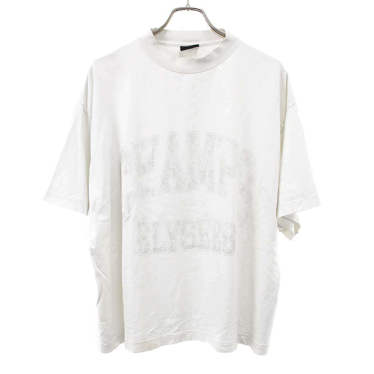 BALENCIAGA バレンシアガ 25SS CHAMPS ELYSEES オーバーサイズ プリントTシャツ 816431 ライトグレー系 2