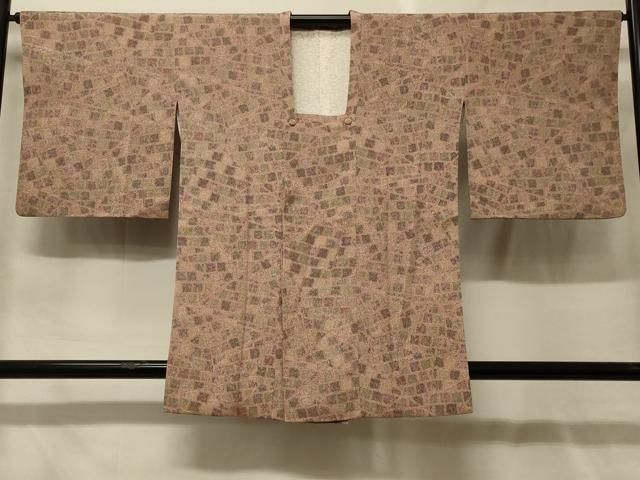 平和屋着物＃道行コート　石畳文　正絹　逸品　CABF9187in