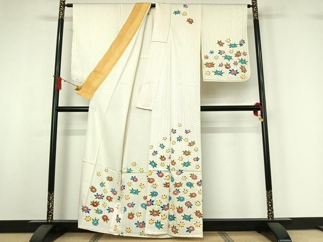 平和屋着物▽訪問着 単衣 草花文 正絹 逸品 AABJ0198jh - メルカリ