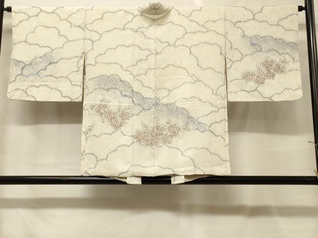 平和屋着物＃羽織　総絞り　雲重ね枝花文　正絹　逸品　CABG8176in