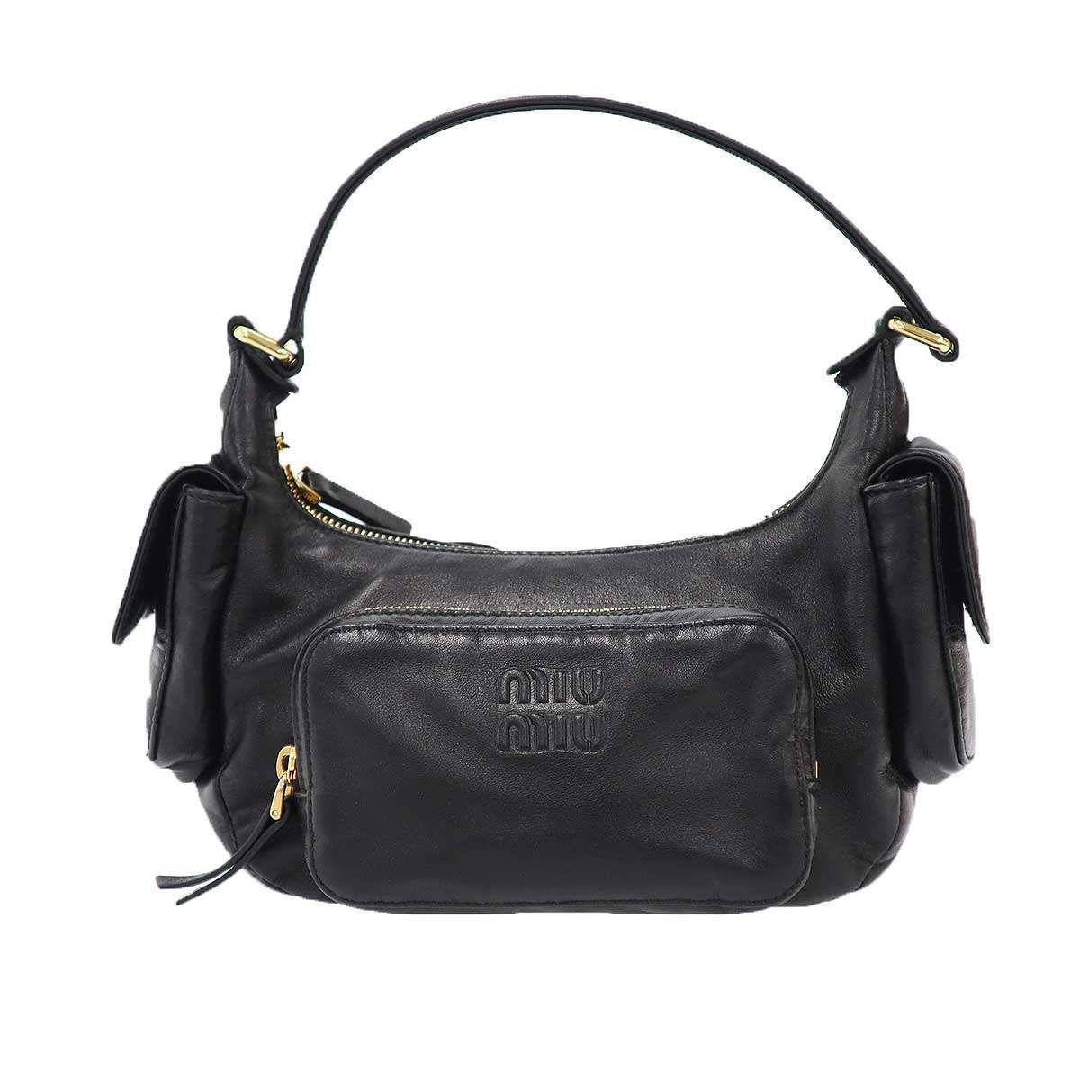 miu miu ミュウミュウ Pocket Bag ナッパレザー ポケットバッグ 5BC146